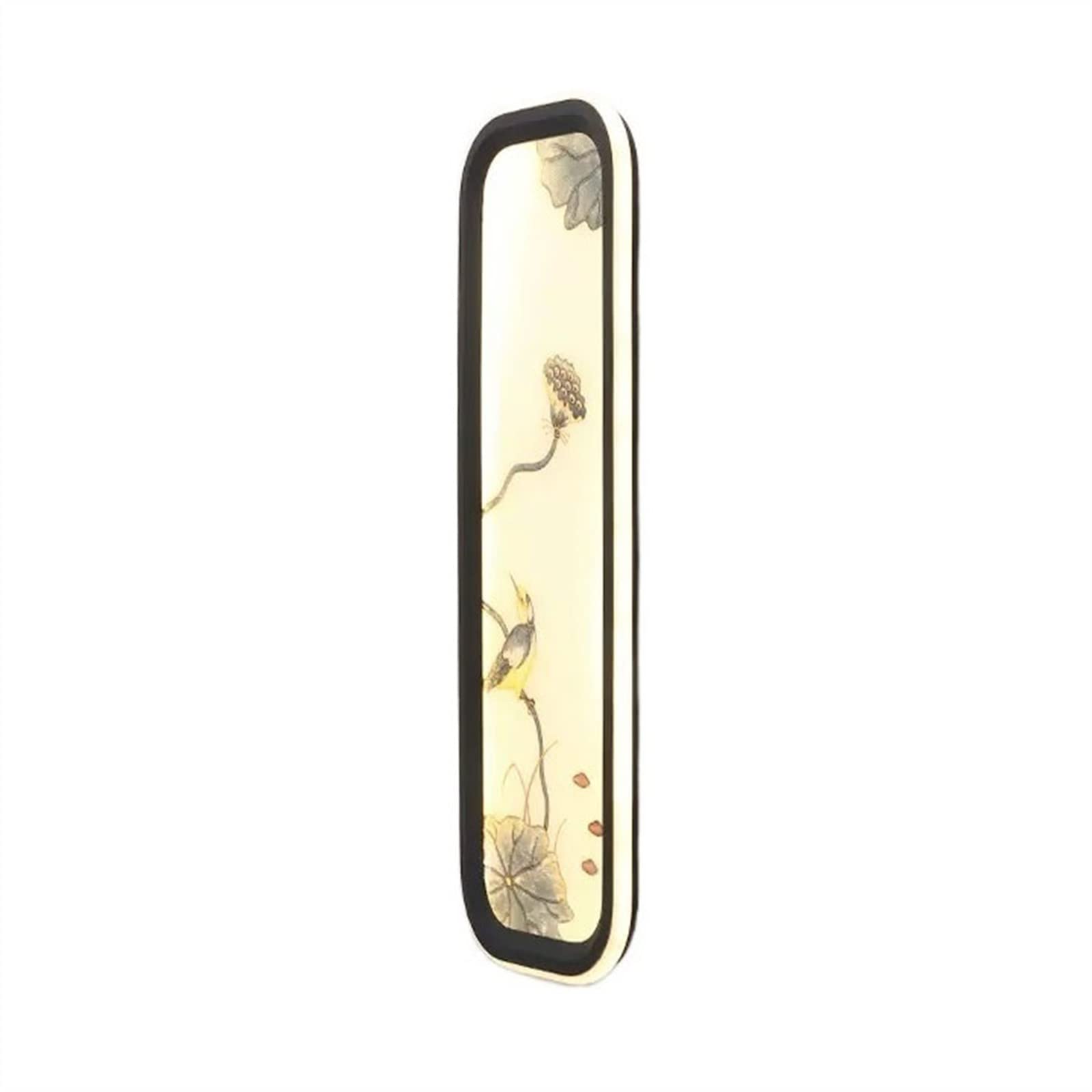 Yinj9562fg Living Room Exquisite Enamel Decorative Wall Lamp Bedroom Bedside Rectangular Narrow Porch Lighting Fixture Decor(Black)