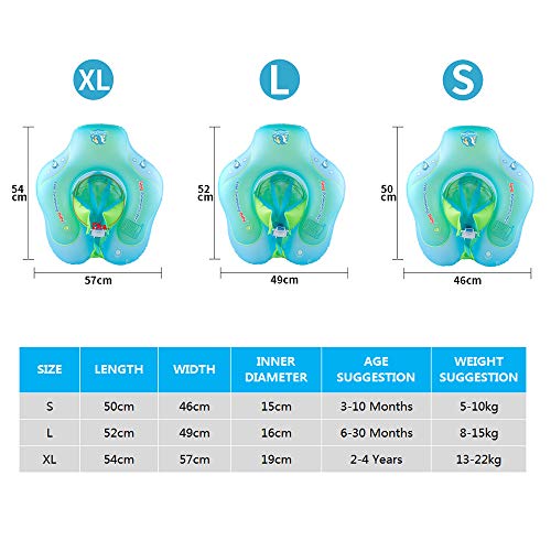 DECDEAL Anel inflável da natação do bebê com instrutor de natação flutuante da piscina do dossel rem