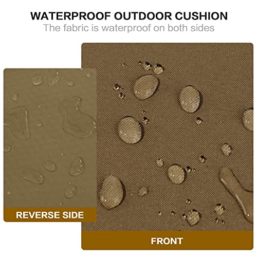 Faible Poisson Bench Cushion, 48 X 18 Inch Waterproof Outdoor Cushions Patio Furniture Cushions With Adjustable Straps For Garden Sofa Settee Porch Swing Pads, Coffee #TOP2