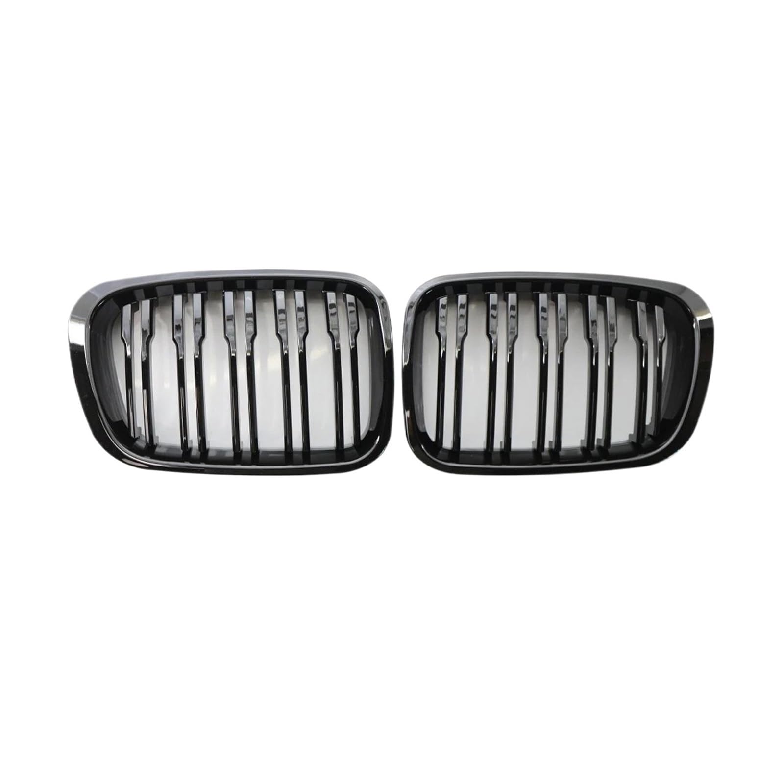 Parrillas riñón doble línea en negro brillante para capó de coche E46 de 4 puertas 6