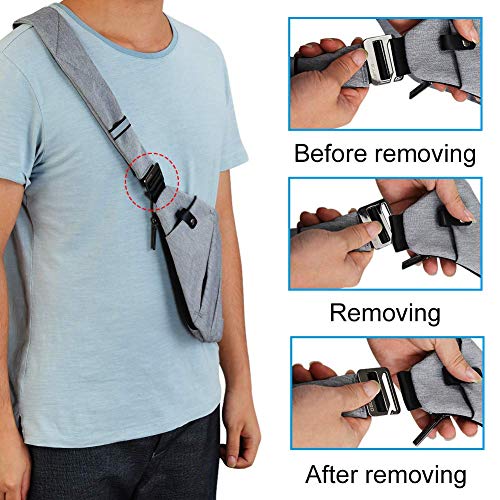 OSOCE Anti Theft Crossbody Bags for Women, Sling Chest Crossbody Bag Cover Pack Rucksack Bicycle Sport Travel Bag - Thumbnail 4