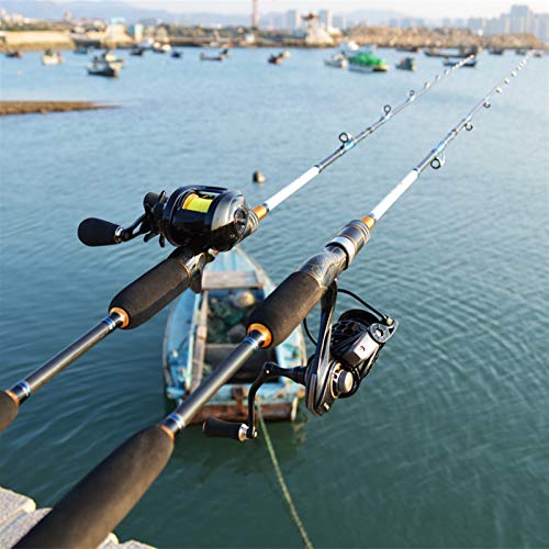 Foto von TOMYEUS Angelrute für Kinder Inshore Jigging Sea Boot Angelrute Carbon Fiber Spinning Köder Titanlegierung Tip Casting Angelruten Angelruten- und Rollen-Combos (Color : Spinning Rod, Length : 2.1m)