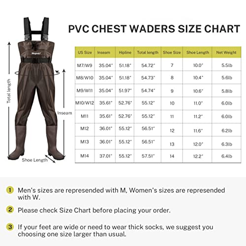 Gonex Chest Waders Hunting Fishing Waders For Men Women Waterproof 70D Nylon Wader For Duck Hunting Fishing Green/Brown #TOP1