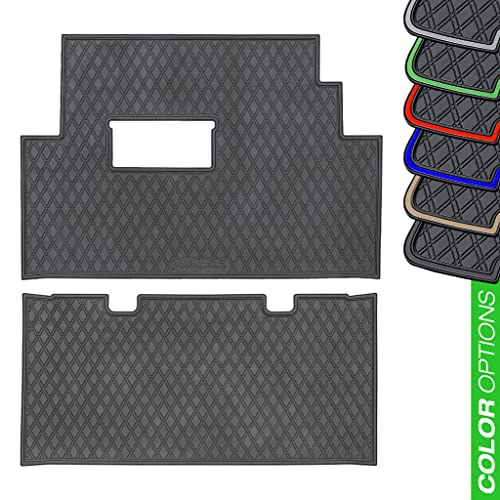 Xtreme Mats Club Car Golf Cart Mat, Full Coverage Golf Cart Floor Liner Mats - Fits Club Car Onward 6 Passenger Includes 1St And 2Nd Row Floor Mats - All Black #TOP6