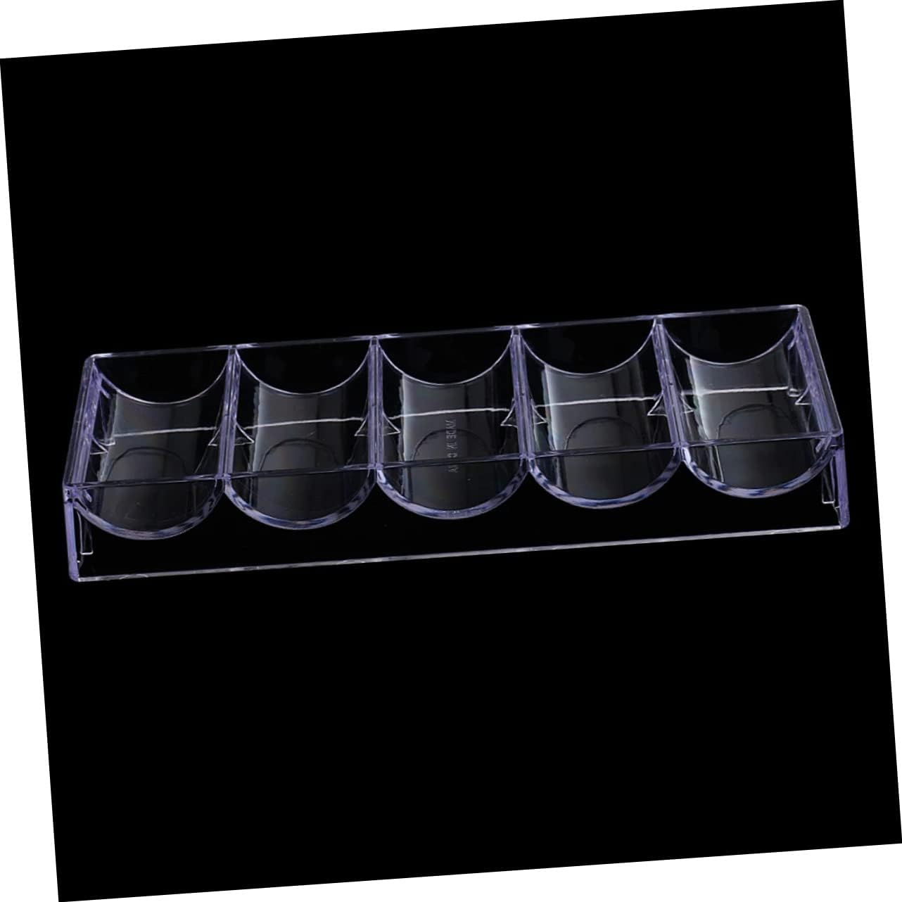 Abaodam Acrylic Poker Chip Rack 100 Pack Display Case Chip Holder Box Bead Organizer Box