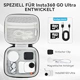 UTEBIT Etui na akcesoria Insta360 GO Ultra, torba do przechowywania, wodoszczelna, twarda obudowa do aparatu Insta 360 GO Ultra Action akcesoria