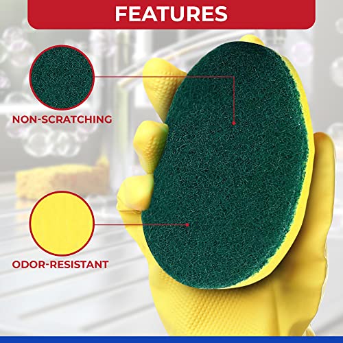 Delaware Durables Dish Wand Sponge Replacement Set - Dishwand Sponge Refills, Heavy Duty Sponge, Dish Sponge, Dishwashing Supplies, Kitchen Sponges, Dish Scrub, Scrubbing Pads - 6 Pieces Pack #TOP1