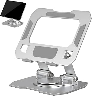 VIHOMI Aluminium Tablet Stand Holder with 360° Rotating Base & Multi-Angle Adjustment, Universal Desk Tablet Dock for iPad... Price In India