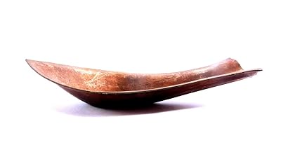 ORIVILLE Beautiful Copper Arghya Patra | Havan Spoon | Puja Chammach (Length: 6" X Width: 2.5" X Height: 1.5" Inch X Wei