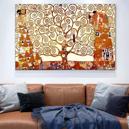 Affiches et impressions classiques L'arbre de vie Klimt déco murale salon 60x90
