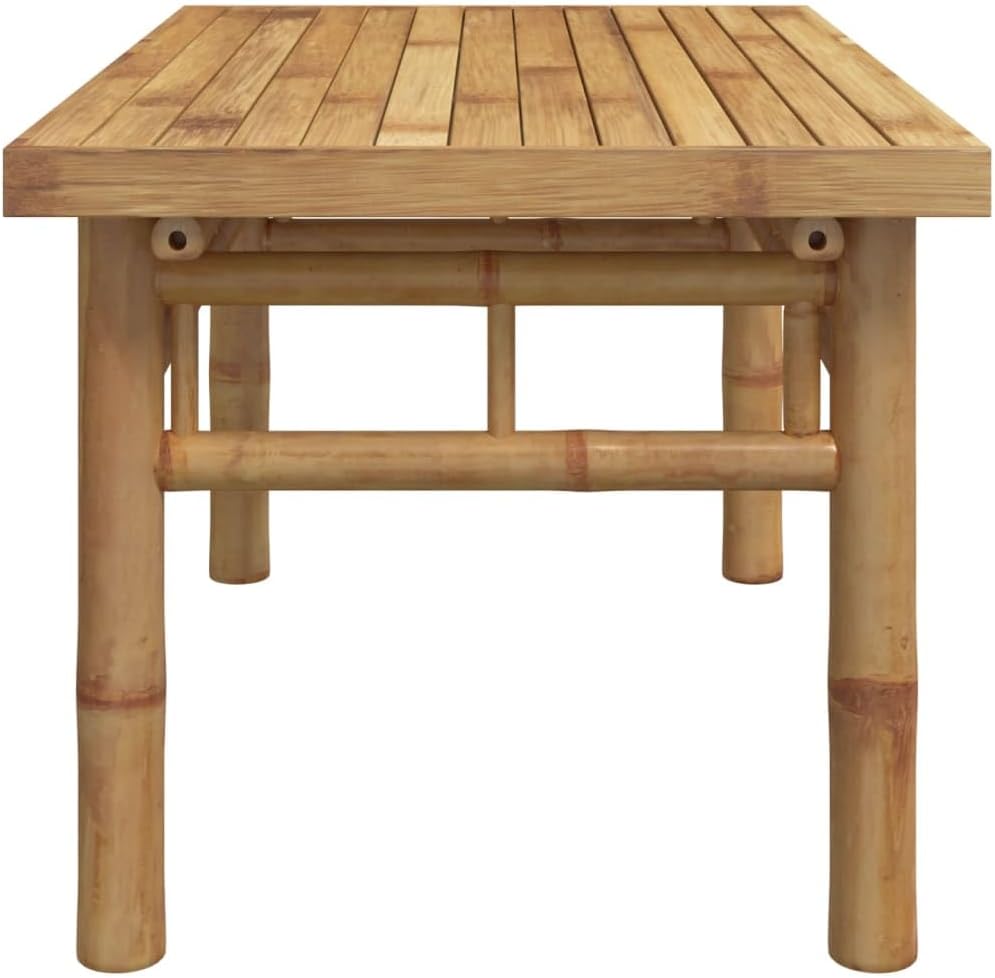 vidaXL Bamboo Coffee Table - Accent Furniture for Living Room, Bedroom, Office & Outdoor Spaces - 27.6" x 15.7" x 13.8"