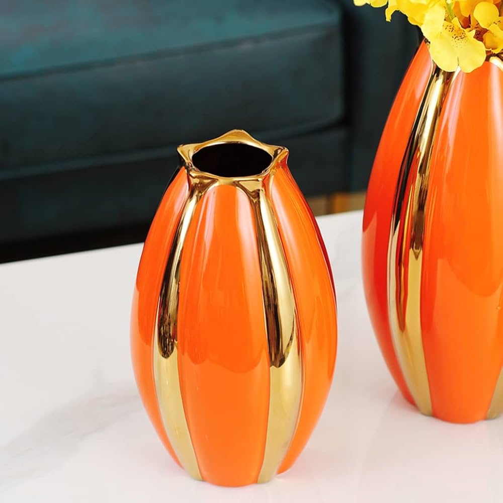 Décoration - Vases - Vase céramique orange 15.5cm [#32270
