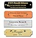 0.75" H x 3" W, Brass Nameplates, Metal Plate, Personalized, Custom Engraved Tag, Name Plaque, Square Rounded or Notched Corners, Made in USA (0.75" x 3")