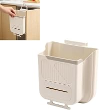 Folding Hanging Kitchen Waste Trash Can, Multifunctional Wall-Mounted Trash, Plastic White Hanging Garbage Can, Large Capacity, for Kitchen, Household, Office and Outdoors (1)