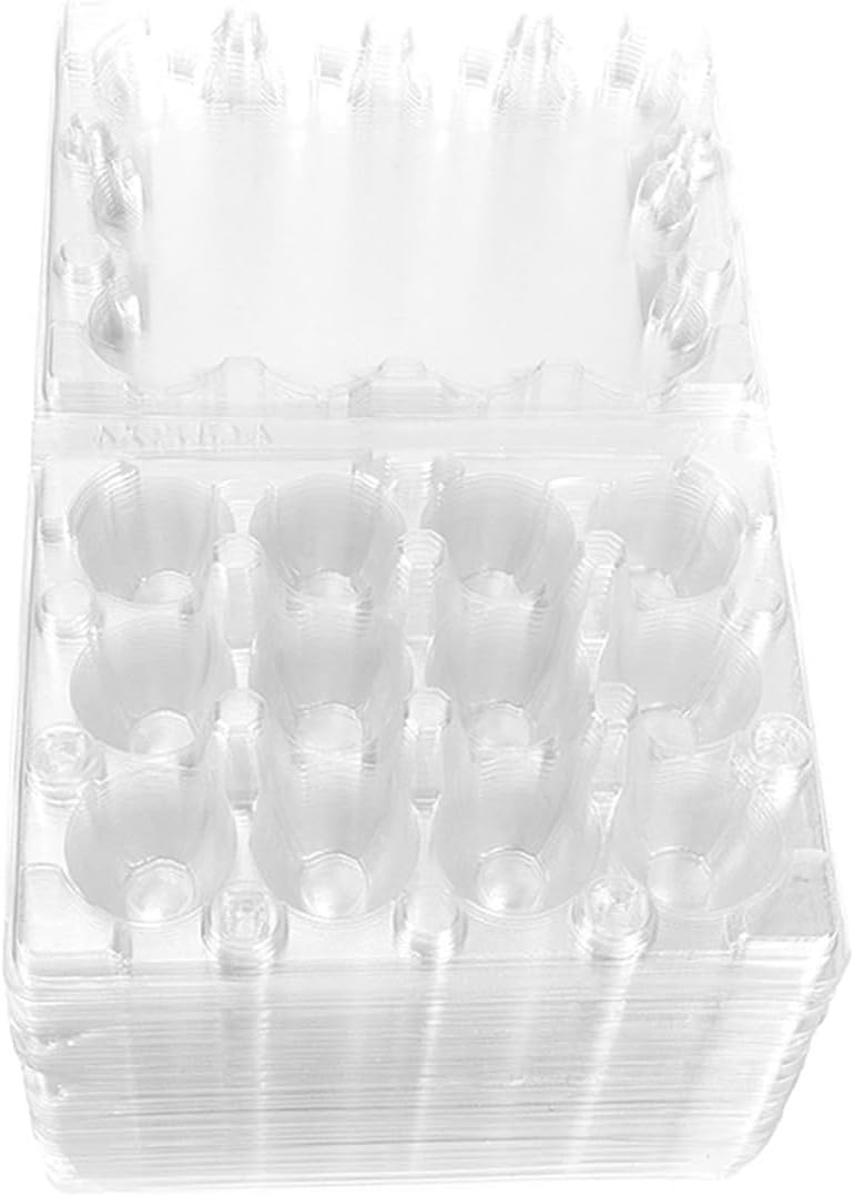 DOITOOL 70pcs Quail Egg Cartons Plastic Tray Egg Storage Container 12 Grids Holder Box for Convenient Access and Foodgrade Material Suitable for Home Kitchens