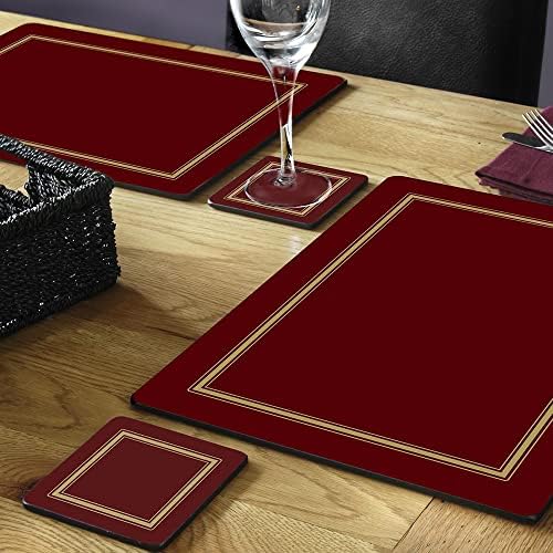 Pimpernel Classic Burgundy Coasters, Set of 6