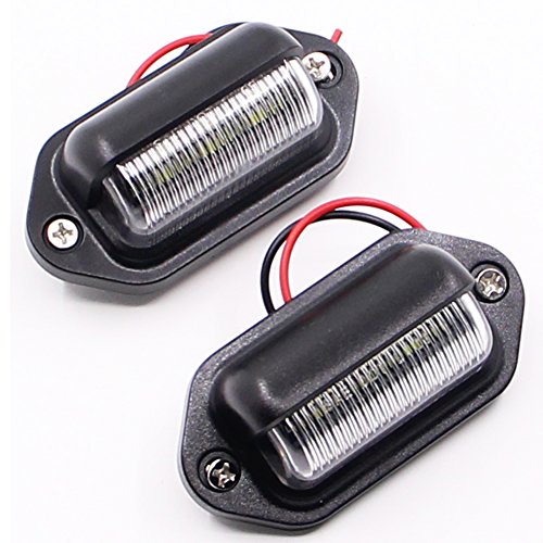 Paision One Pair 12v Truck Trailer Rv Aircraft LED License Plate Tag Light or Convenience Courtesy Door Step Lamp