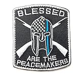 peacemaker film locations Bestickt Thin Blue Line Blessed Are The Peacemakers Aufnäher mit Klettverschluss