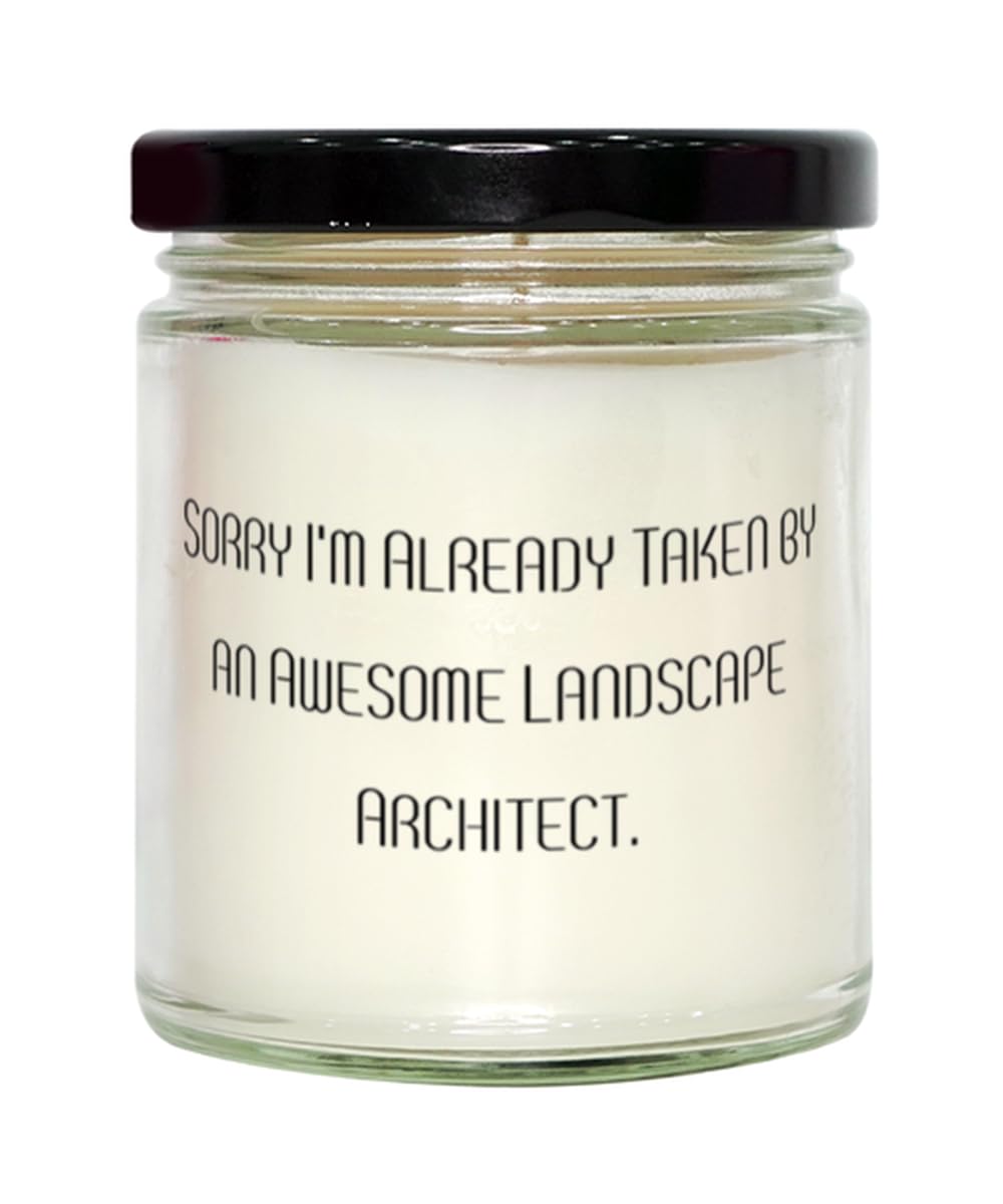 Generic Inspire Landscape Architect Gifts, Sorry I'm Already, Birthday Unique Gifts, Scent Candle for Landscape Architect from Friends, 9oz