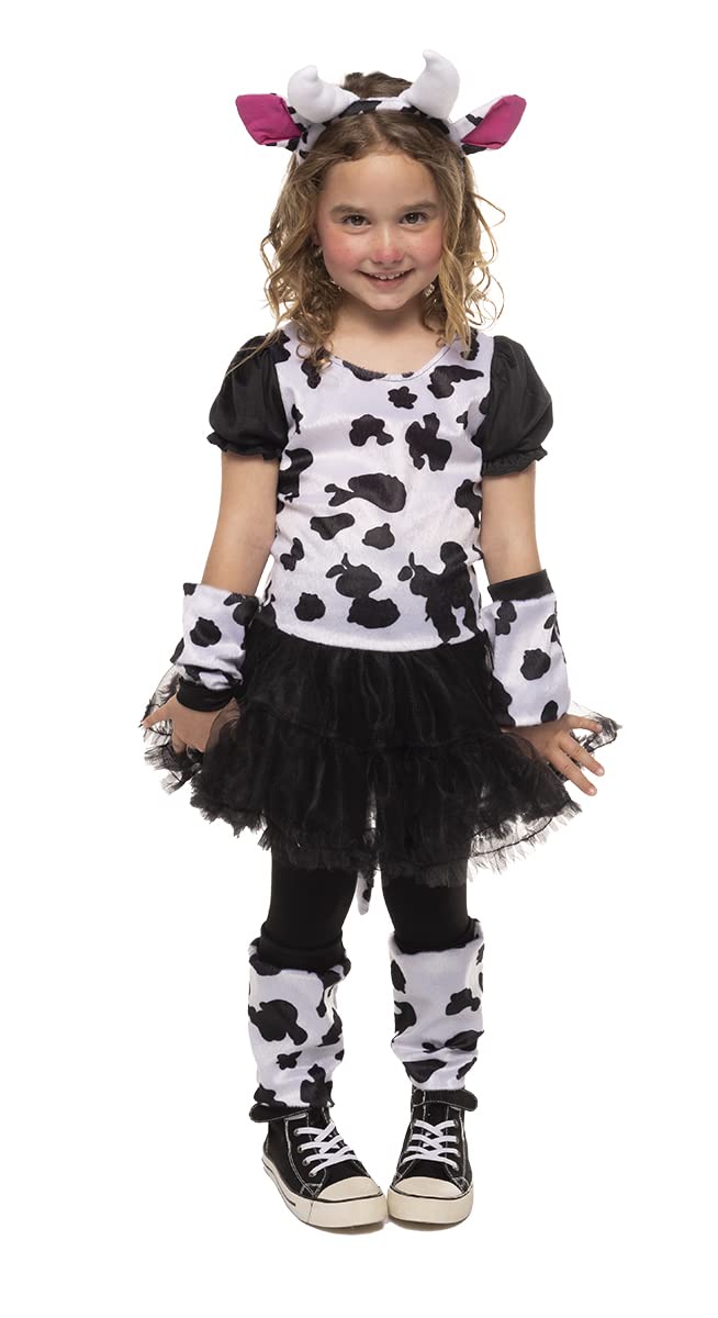 Rubies Cow Tutu Costume for Girls, Dress with Tutu and Tail, Headband, Mittens, Warmers and Stockings, Original, Ideal for Halloween, Christmas, Carnival and Birthdays.