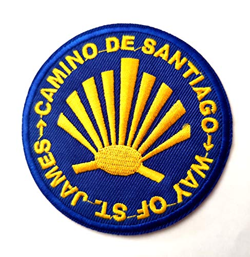 Parche Bordado Camino de Santiago Redondo 7.8cm Para Planchar o Coser