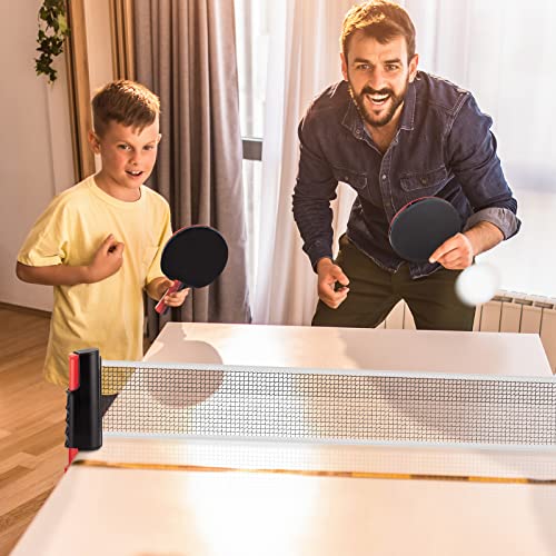 eing Conjunto de tênis de mesa portátil 6 em 1, 3 bolas de tênis de mesa + dois tacos de tênis de me