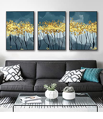 Peinture abstraite pour habiller un grand mur de salon blanc | Ensemble 2 toiles 50x70 cm