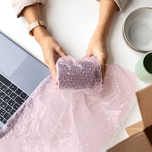 Yens Bubble Cushioning Rolls Packing Materials, 3/16" Air Bubble,72 Ft, 12 Inch Width Perforated Every 12" (72 Ft, Pink) #TOP3