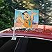 GRAPHICS & MORE The Flintstones Fred Character Car Truck Flag with Window Clip On Pole Holder