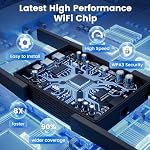 2026 AX1800 WiFi 6 Extendeur, WiFi Booster de signal d'extension, longue portée WiFi Booster avec port Ethernet Gigabit, double bande (2.4G/5.8G), jusqu'à 17,888 Une pi2. & Appui 135+ Smart Devices Easy Setup (Noir)