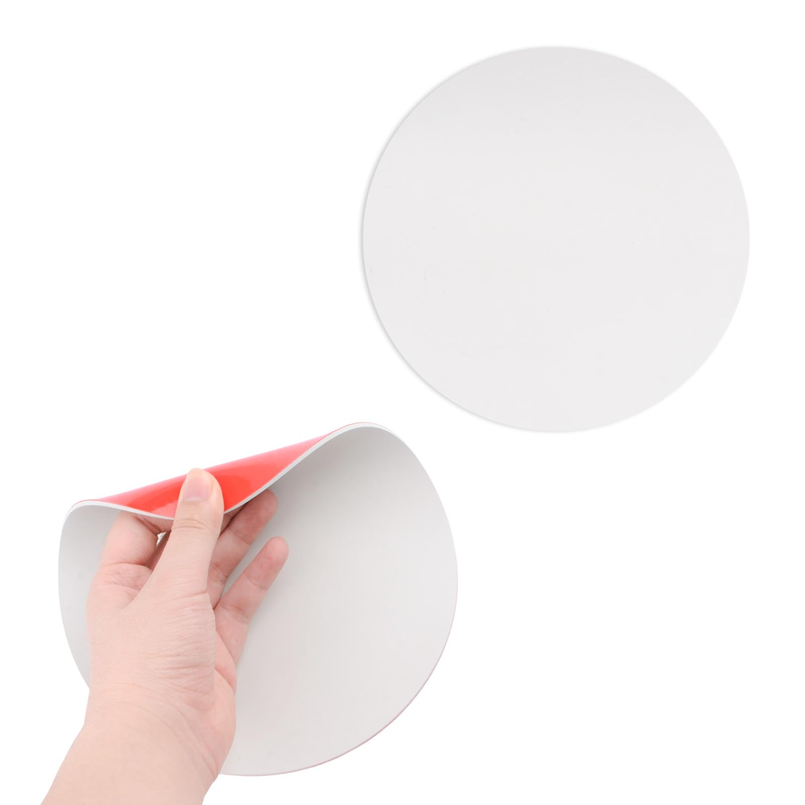 UFURMATE Rubber Ceiling Hole Cover Plate, 2Pcs Decorative Blank Wall Plates Round Adhesive Wall Hole Repair Kit for Floor, Ceiling and Wall (17.7cm/7Inch)