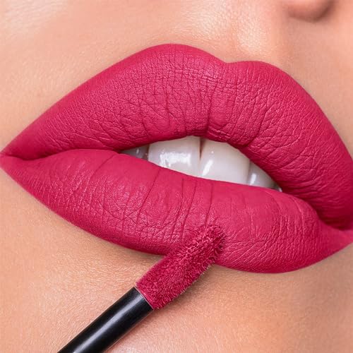 Image of MAKI YIKA Magenta Red Lipstick Matte for Women Color Stay Long Lasting