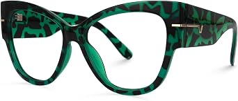 VOOGLAM Oversize Cateye Blue Light Glasses for Women Anti Eyestrain Dry Eyes Computer Phone TV Eyewear Elektra
