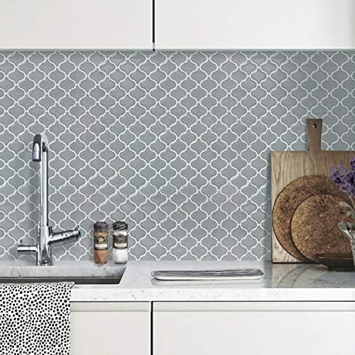 Unidesign BeausTile Grigio 4-Piece Decorative 12.2x12.2-inch Adhesive Faux Tile Sheets