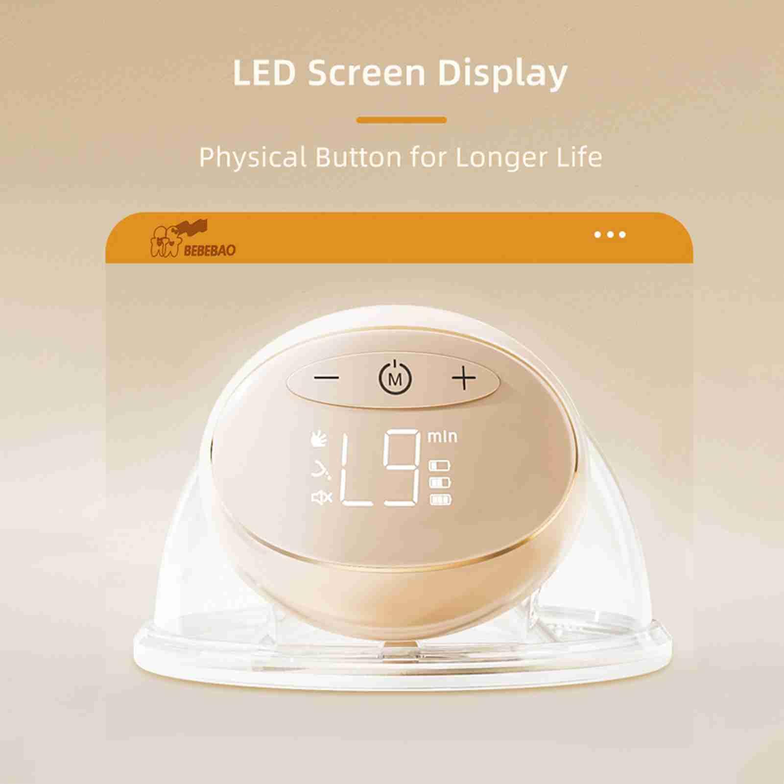 Luocute Tiralatte Indossabile, Tiralatte Elettrico a Mani Libere con 3 modalità 10 Livelli di Aspirazione, Display LED, Ricarica USB, per Mamme Che Allattano (1)