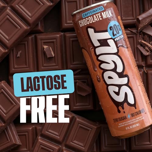 Image of Spylt Chocolate Milk Protein Shakes, 20g Protein, 60mg Caffeine, 12 Pack