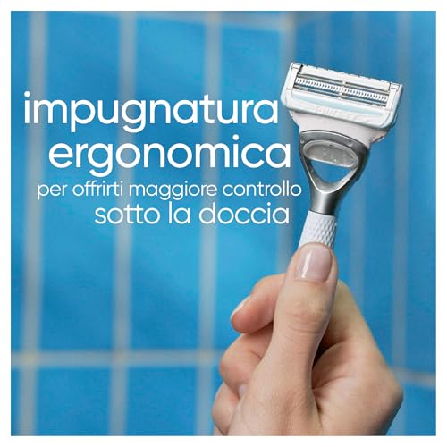 Gillette Venus Per I Peli E La Pelle Della Zona Intima, Rasoio Da Donna, Aiuta a Proteggere La Pelle Della Zona Intima Dalle Irritazioni Della Rasatura + 4 Lamette Di Ricambio - Immagine 5