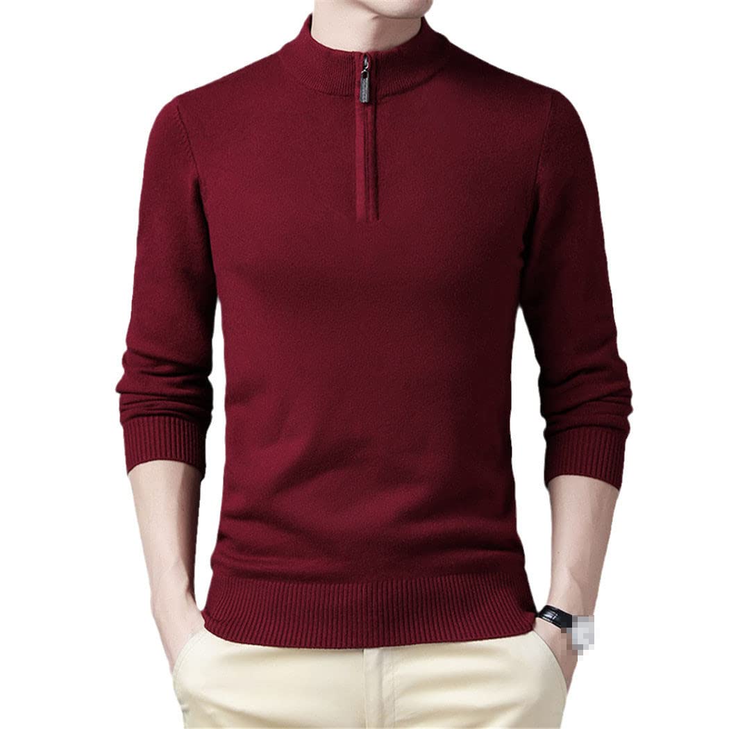 Pull décontracté rouge homme M à demi-fermeture éclair idéal pour les sorties