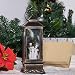 Alpine Corporation QVA126BZ Lantern Snowman Snow Globe Holiday DÃ©cor, Bronze