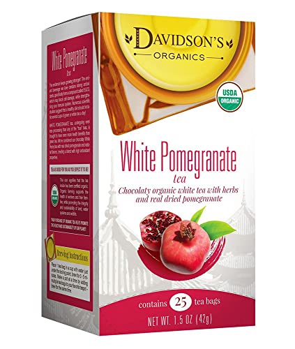 Davidson's Organics, White Pomegranate, 25-Count Tea Bags, Pack Of 6 #TOP20