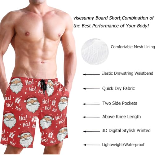 visesunny Men's Novelty Beach Shorts Quick Dry Swimwear Sports Running Swim Board Shorts3