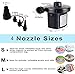 Electric Air Pump - Air Mattress Pump for Inflatable Couch, Bed, Blow up Pool Float Raft Boat Toy, Camping Swimming, Portable Quick-Fill Inflator/Deflator Pumps with 4 Nozzles, AC 110-120 Volt Black…