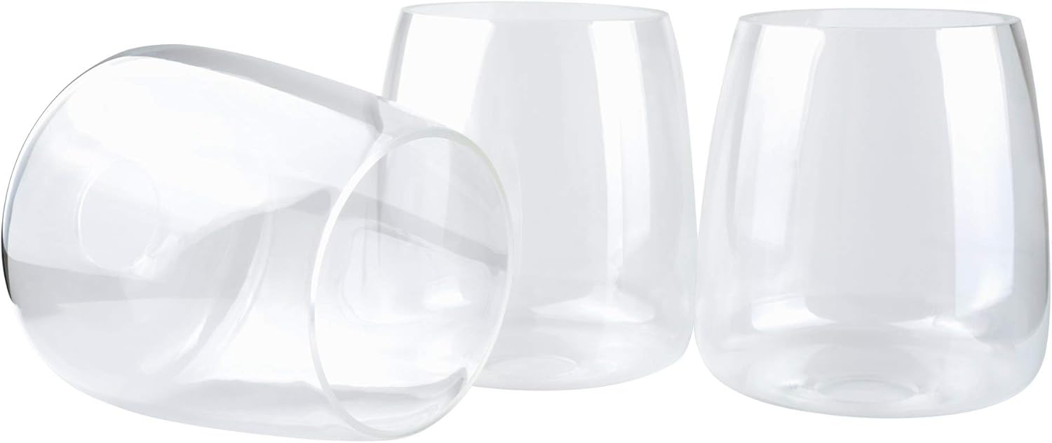 Kira Home Stella 6" Glass Shades, Clear Replacement Glass, 1-5/8" Fitter Opening for Threaded Medium Base Socket, 6" x 6", 3-Pack