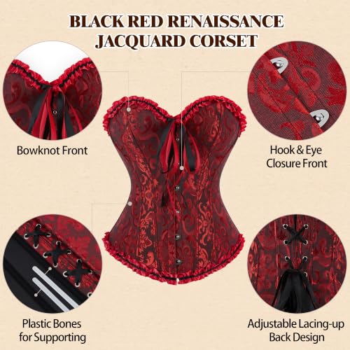 Image of frawirshau Women's Overbust Costume Corset Renaissance Victorian