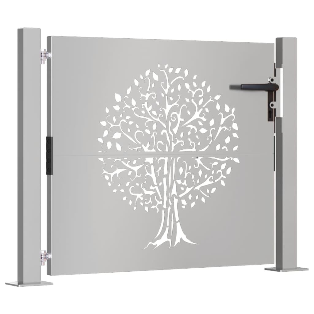Myheimly Gartentor Cortenstahl 105 x 105 cm Abschließbar Quadratisches Design