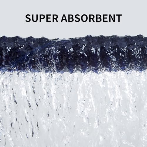 Image of 6 PC Microfiber Hand Towels for Bathroom, 16 inchx30 inch,Navy Blue | Soft Touch, Highly Absorbent, Quick Dry, Lint Free, Hanging Loop, Lightweight Towels for Guest Bath, Gym, Travel & Kitchen