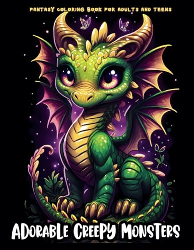 Adorable Creepy Monsters Coloring Book for Adults and Teens: A Fantasy Coloring Book with 50 Cute Little Creatures for Relaxation and Stress Relief image 2