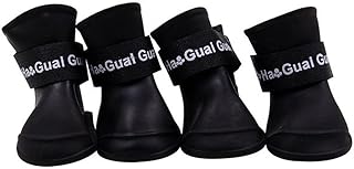 Ruluti Waterproof Dog Boots Anti-Slip Dog Paw Protection Shoes Pet Dog Shoes Paw Protector Doggy Boots for Small Medium Dogs Cats Puppy