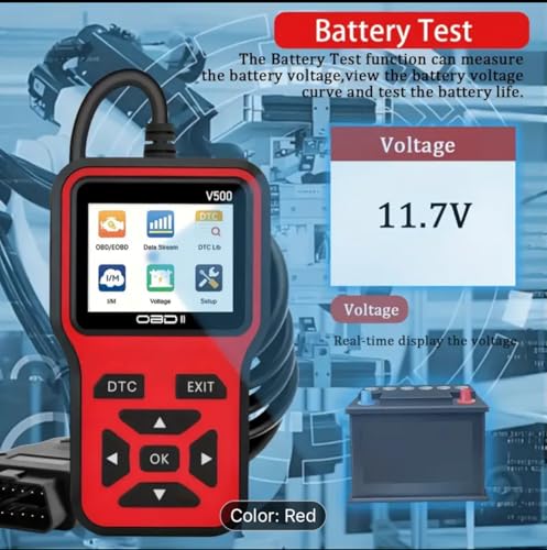 OBD2 Car Scanner V500, Check Engine Light Code Scanner Tool with Reset, DTC, Data Stream, I/M Readiness, Car & Truck Scan Tool for All Vehicles Since 1996 - Image 6