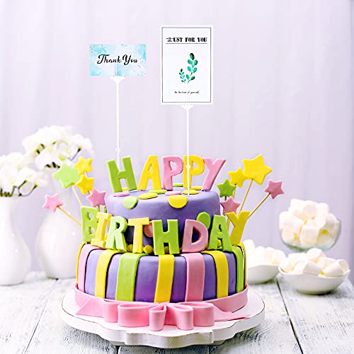 20 Pieces Floral Picks Clear Plastic Pick Holder 9.4 Inch Straight Head Card Holder Transparent Flower Picks Card Photo Holder Pick For Party Wedding Home Festivals Cake Decoration Supplies #TOP17